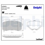 DELPHI Brake Pad Set,  disc brake LP3676