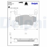 DELPHI Brake Pad Set,  disc brake LP3680