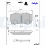 DELPHI Brake Pad Set,  disc brake LP3686