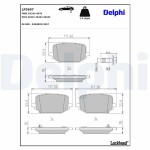 DELPHI Brake Pad Set,  disc brake LP3697