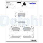 DELPHI Brake Pad Set, disc brake LP3737