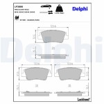 DELPHI Brake Pad Set,  disc brake LP3880