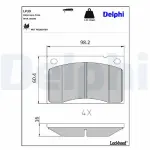 DELPHI Brake Pad Set,  disc brake LP39