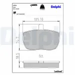 DELPHI Brake Pad Set,  disc brake LP41