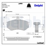 DELPHI Brake Pad Set,  disc brake LP424