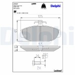 DELPHI Brake Pad Set,  disc brake LP437