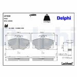 DELPHI Brake Pad Set,  disc brake LP459