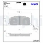 DELPHI Brake Pad Set,  disc brake LP460