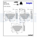DELPHI Brake Pad Set,  disc brake LP475