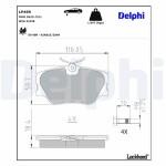 DELPHI Brake Pad Set,  disc brake LP499