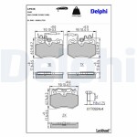 DELPHI Brake Pad Set,  disc brake LP536
