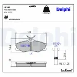 DELPHI Brake Pad Set,  disc brake LP548