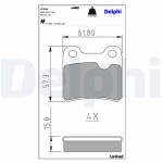 DELPHI Brake Pad Set,  disc brake LP586