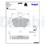 DELPHI Brake Pad Set,  disc brake LP597