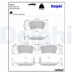 DELPHI Brake Pad Set,  disc brake LP611