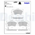 DELPHI Brake Pad Set,  disc brake LP633
