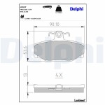 DELPHI Brake Pad Set,  disc brake LP637