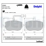 DELPHI Brake Pad Set,  disc brake LP651