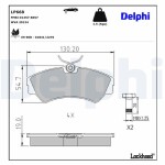 DELPHI Brake Pad Set,  disc brake LP668