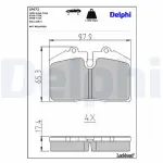 DELPHI Brake Pad Set,  disc brake LP672