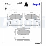DELPHI Brake Pad Set,  disc brake LP676