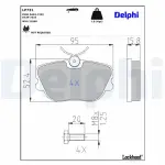 DELPHI Brake Pad Set,  disc brake LP731