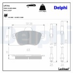 DELPHI Brake Pad Set,  disc brake LP741