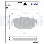 DELPHI Brake Pad Set,  disc brake LP767
