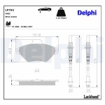 DELPHI Brake Pad Set,  disc brake LP792
