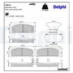 DELPHI Brake Pad Set,  disc brake LP814