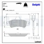 DELPHI Brake Pad Set,  disc brake LP853