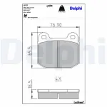 DELPHI Brake Pad Set,  disc brake LP87