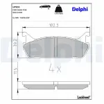 DELPHI Brake Pad Set,  disc brake LP931