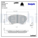 DELPHI Brake Pad Set,  disc brake LP936