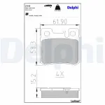 DELPHI Brake Pad Set,  disc brake LP946
