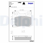 DELPHI Brake Pad Set,  disc brake LP947