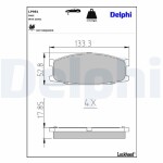 DELPHI Brake Pad Set,  disc brake LP981