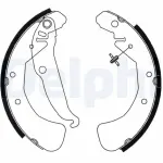 DELPHI Brake Shoe Set LS1829