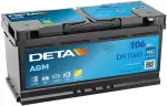 battery detailne start&stop AGM DK1060 12V 106Ah 950A (392x175x190)