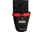 reinforced nylon pocket with rigid walls to carry a small drill or screwdriver