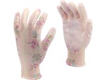 POLYESTER GARDEN GLOVES 10" FLOWERS