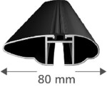  6413 / Dynamic aluminum roof rack bars 1.3 m (set of 2) black