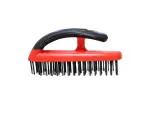 wire brush 5R with handle, SOFTGRIP