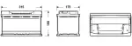 battery DETA 12V 80Ah/640A POWER (R+ en) 315x175x190 B13 (starter battery)