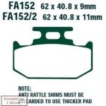 EBC BRAKES FA152R / Motorcycle brake pads. Yamaha XTZ 250 Lander (Brazil) (07-09)
