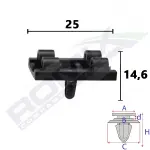 upholstery fastener (application: door seal, quantity in packing: 2pc.) suitable for: BMW X5 E53 05.00-12.06
