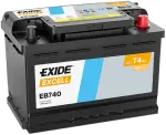 EXIDE Starter Battery EXCELL ** 12V 74Ah 680A EB740