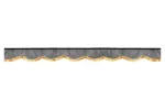 curtains ,sunshades to the cabin (low cabin; cabin common; low roof; high roof, falbanki, chamois lether) CLASSIC grey, type cabin: Highline; TOPLINE suitable for: MERCEDES ACTROS MP2 / MP3, AXOR, AXOR 2 01.02-