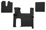 floor mat floor F-CORE MAN, entire põrand, ECO-leather, number pc. set of. 3 pc (material - eco-leather, paint - black, automatic transmission, two drawers) MAN TGX 06.06-
