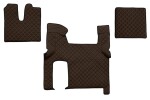 floor mat floor F-CORE MAN, entire põrand, ECO-leather, number pc. set of. 3 pc (material - eco-leather, paint - brown, automatic transmission, two drawers) MAN TGX 06.06-